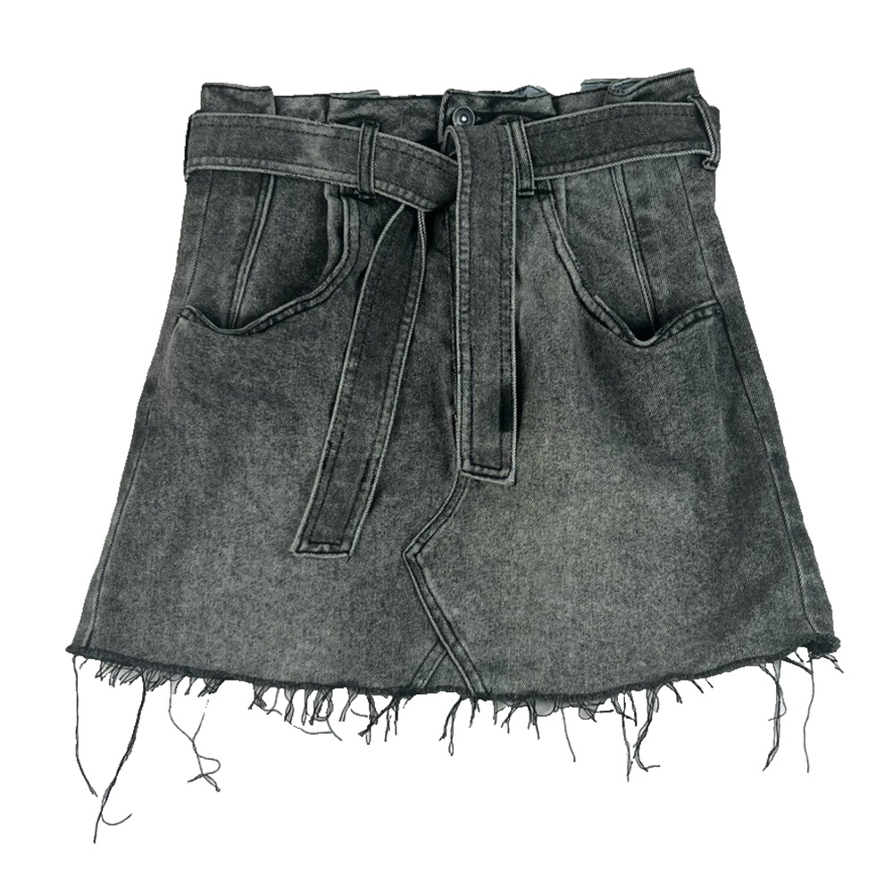 Free People Mini Skirt Women's Size US 27 (4) East Of Eden Denim Washed Black